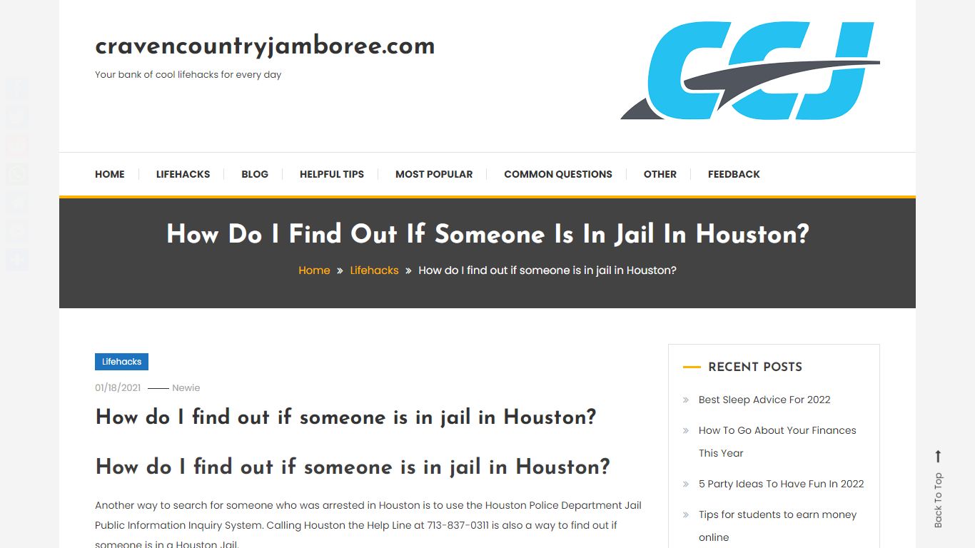 How do I find out if someone is in jail in Houston ...